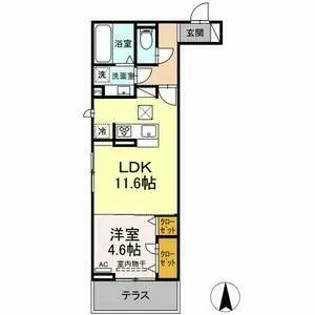 セレスティア助光 C棟【1階】の間取り