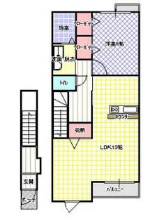 リブ・シンヴィレッジ1【202号室】の間取り