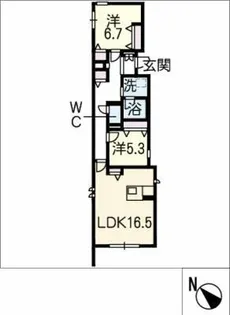 パール雪見【1階】の間取り