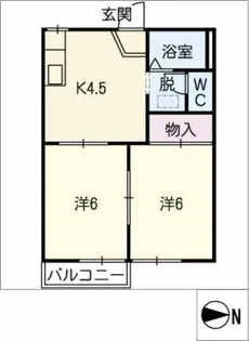 アーパスK【1階】の間取り