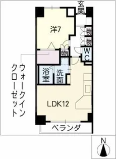 プレステージ川名【4階】の間取り