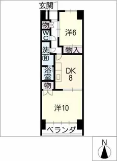 幸村参番館【11階】の間取り