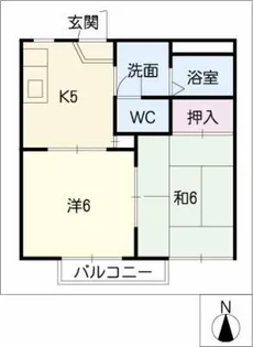 クレール【1階】の間取り