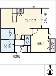al sole【1階】の間取り