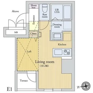 ラクレイス薬院【710号室】の間取り