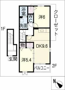 フェニックス弐番館【2階】の間取り