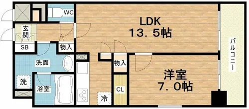 リーガル北心斎橋【8階】の間取り