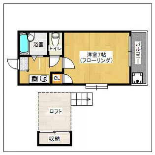 メゾンウエハラI【205号室】の間取り