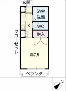 パレス三宝【6階】の間取り