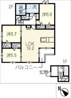 Grace Hills 八事【2階】の間取り