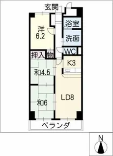 フレンドビル21【11階】の間取り