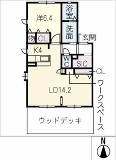 ピュアリティA棟【1階】の間取り