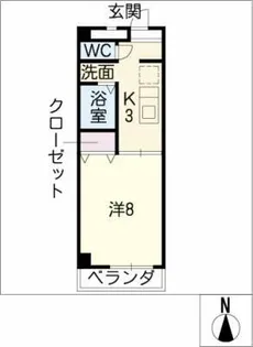 ヒルズヤマザト【4階】の間取り