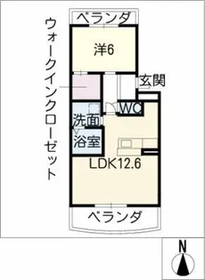 ラ・テール川花【3階】の間取り