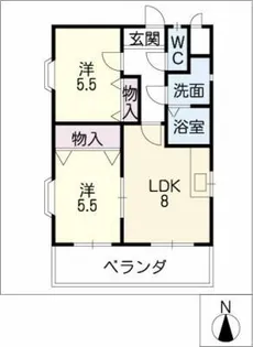エクセル加藤【2階】の間取り