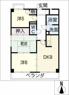 旭丘ハイツ【1階】の間取り