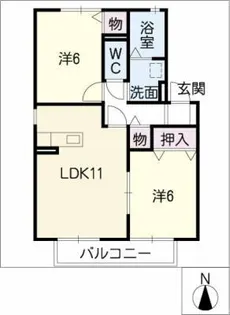 ルミエールセゾンB棟【1階】の間取り