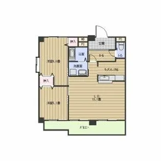 アヴニール弁天【202号室】の間取り