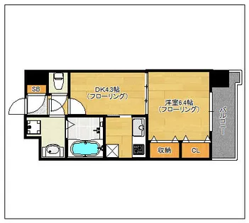 HF博多東レジデンスII【607号室】の間取り