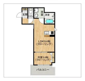 WISTERIA香椎SUZU【502号室】の間取り