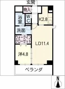 プレドラガール【5階】の間取り