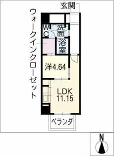 ラフィネ名駅【6階】の間取り