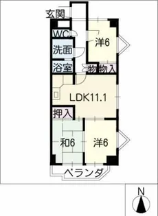 ラ・メゾンクレール【5階】の間取り