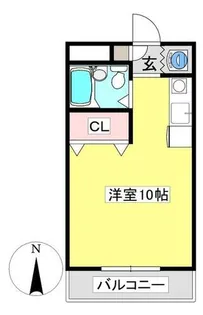 ロランジュ B棟【106号室】の間取り