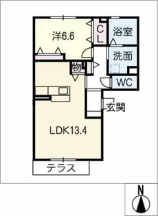 ブルーベル和【1階】の間取り