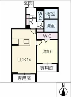 ル・ヴェール平芝【1階】の間取り