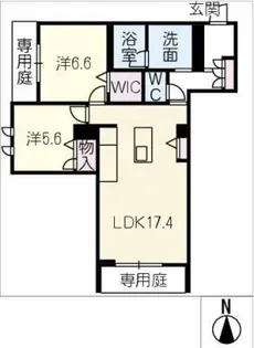 ル・ヴェール平芝【1階】の間取り