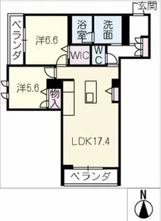 ル・ヴェール平芝【2階】の間取り