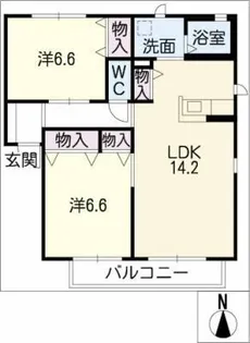 フォレント Ⅰ棟【2階】の間取り