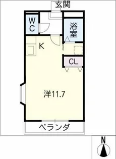 デミトリー松原Ⅱ【3階】の間取り