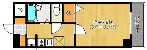 サンクスコート箱崎【2階】の間取り