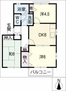 ローズ ガーデン【2階】の間取り