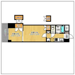 ロイヤル天神南【401号室】の間取り