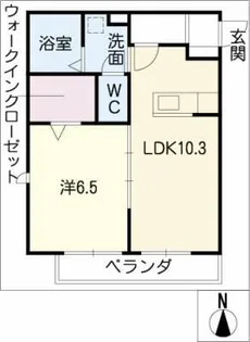 フィーノ円上【2階】の間取り