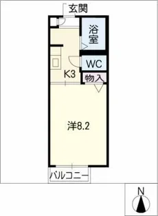 ボナールMATOBA B棟【1階】の間取り