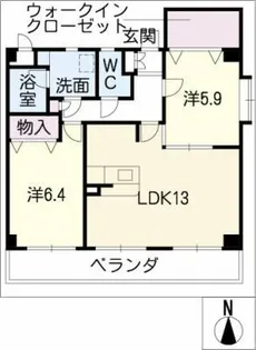 サン グラシアス【3階】の間取り