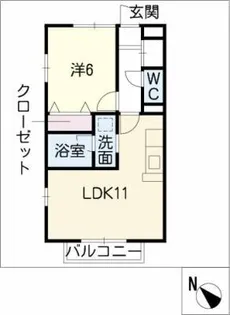 パレ・ガルニエ EAST【1階】の間取り