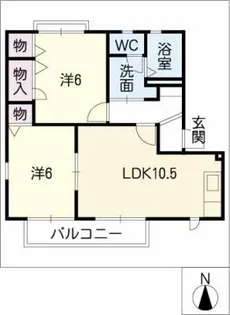 カーサアレグレA棟【2階】の間取り