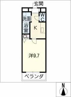 クレール 旭【3階】の間取り