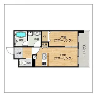 YAKUIN SQUARE【1205号室】の間取り