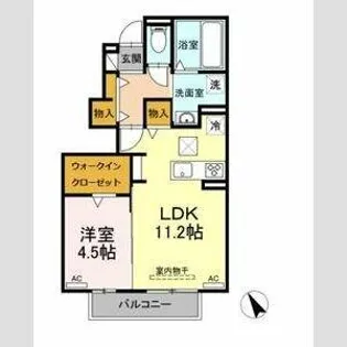 アペーゴ A【1階】の間取り