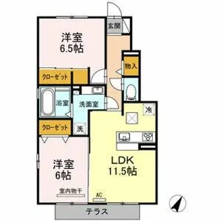 グランチェスタ B棟【1階】の間取り