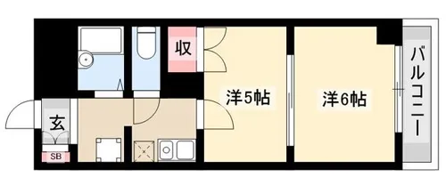 第2メゾンあらかわ【4階】の間取り