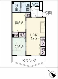 Bari Hills【5階】の間取り