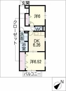 ベラディモーラ作野【2階】の間取り