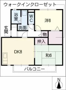 ゆめぴあ社台S棟【2階】の間取り